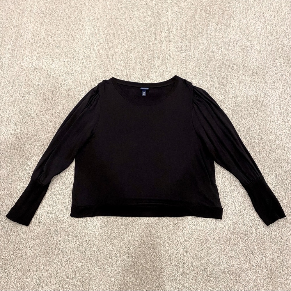 Black Puff Sleeve Sweatshirt - Size XXL